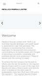 Mobile Screenshot of metallicaminerals.com.au